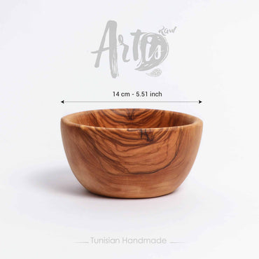 Medium Handmade Olive Wood Bowl – Natural Rustic Serveware