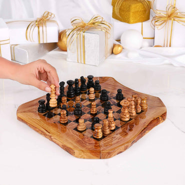 Wood and Resin Chess Set Handmade