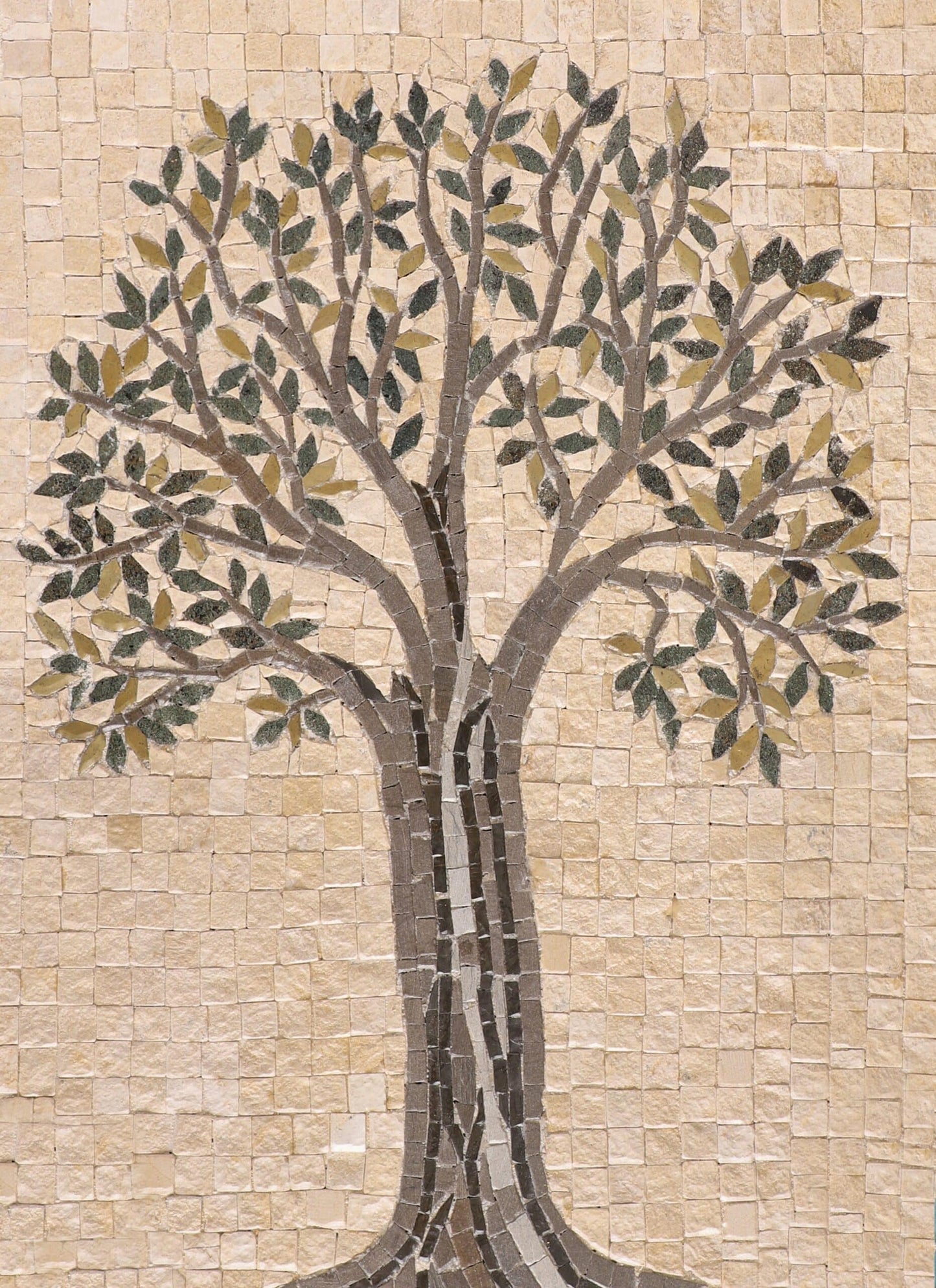 Olive Tree Mural Backsplash Tile. Mosaic Handmade