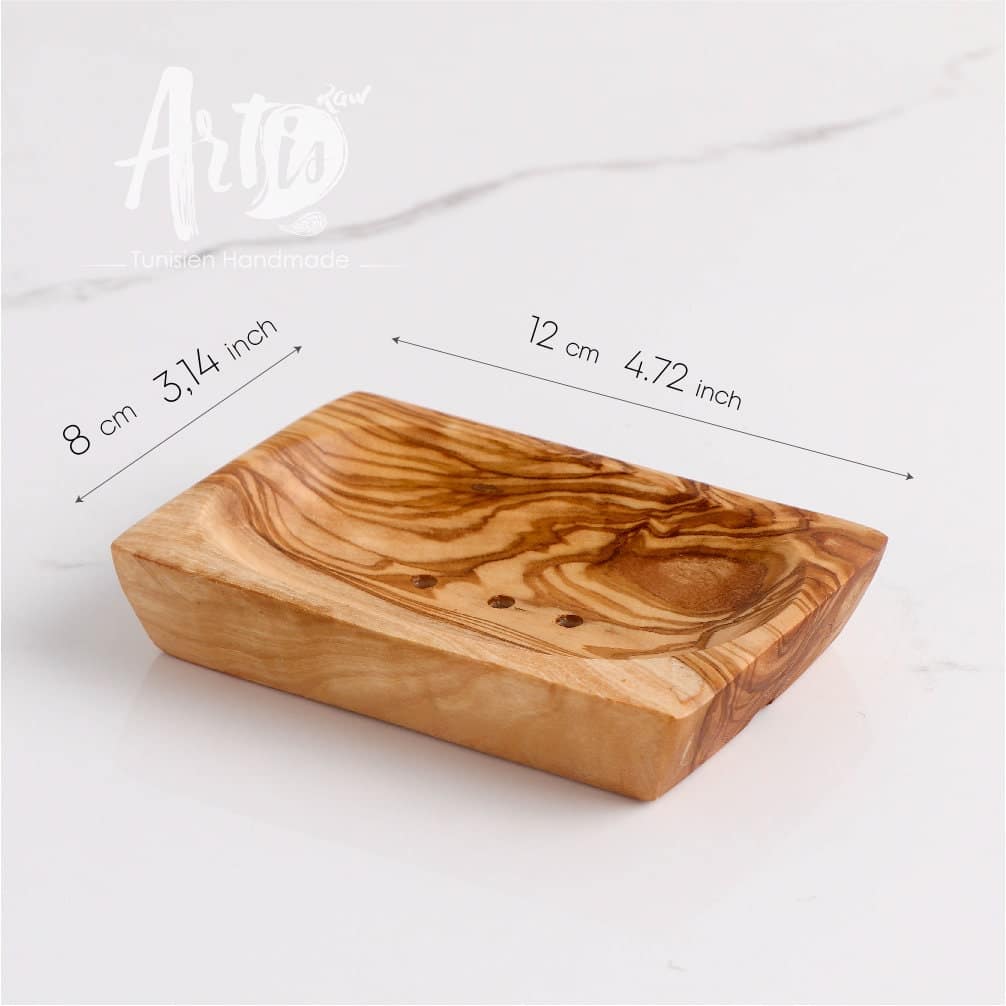 Set Of Wood Soap Dish Handmade From Tunisian Olive Wood Wooden Soap