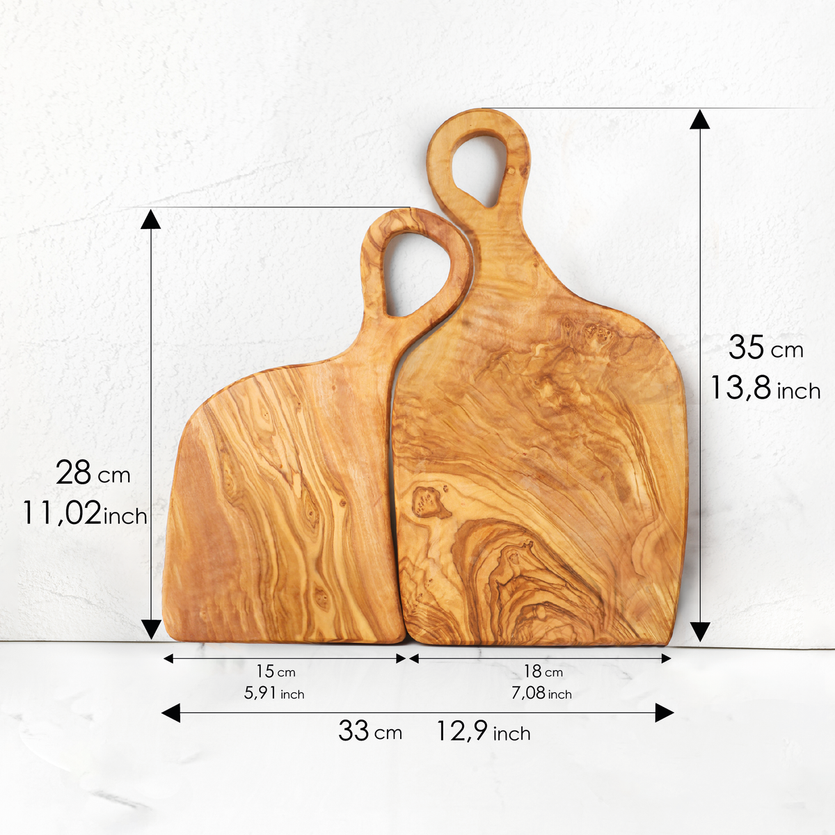 Olive Wood Romeo & Juliet Cutting Boards