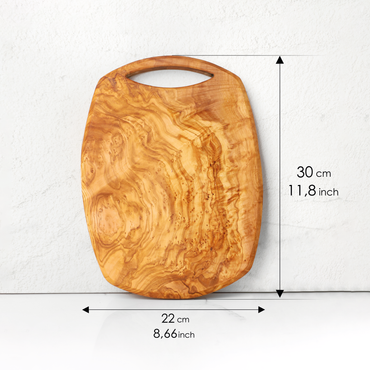 Olive Wood Cutting Board with Handle