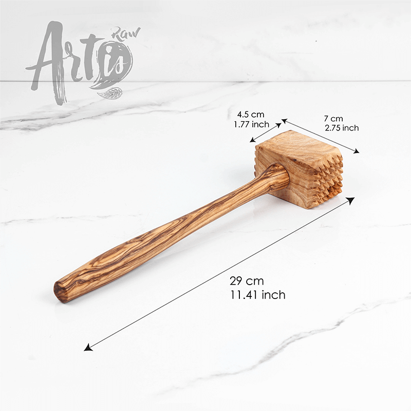 Wooden Mallet. Wood Meat Tenderizer