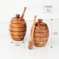 Set of 2 Honey Pots with Dipper