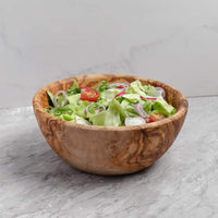 Personalized Olive Wood Salad Bowl & Serving Spoon Set – Handmade Wooden Salad Server Set