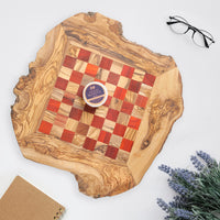 Olive Wood Chess Board Only – Handmade by Artisraw