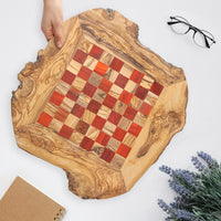 Olive Wood Chess Board Only – Handmade by Artisraw