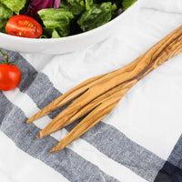 Personalized Olive Wood Salad Fork – Handmade Natural Wooden Utensil | Artisraw Tunisie