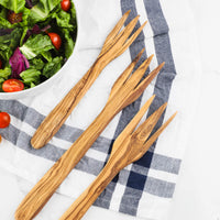 Personalized Olive Wood Salad Fork – Handmade Natural Wooden Utensil | Artisraw Tunisie