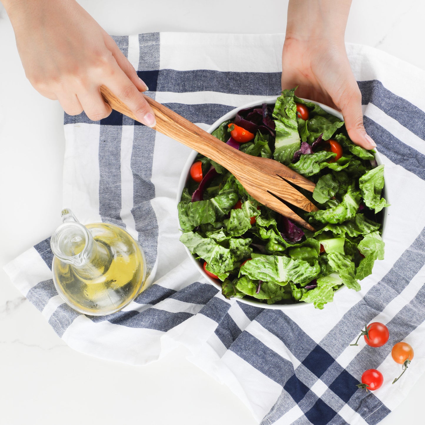 Personalized Olive Wood Salad Fork – Handmade Natural Wooden Utensil | Artisraw Tunisie