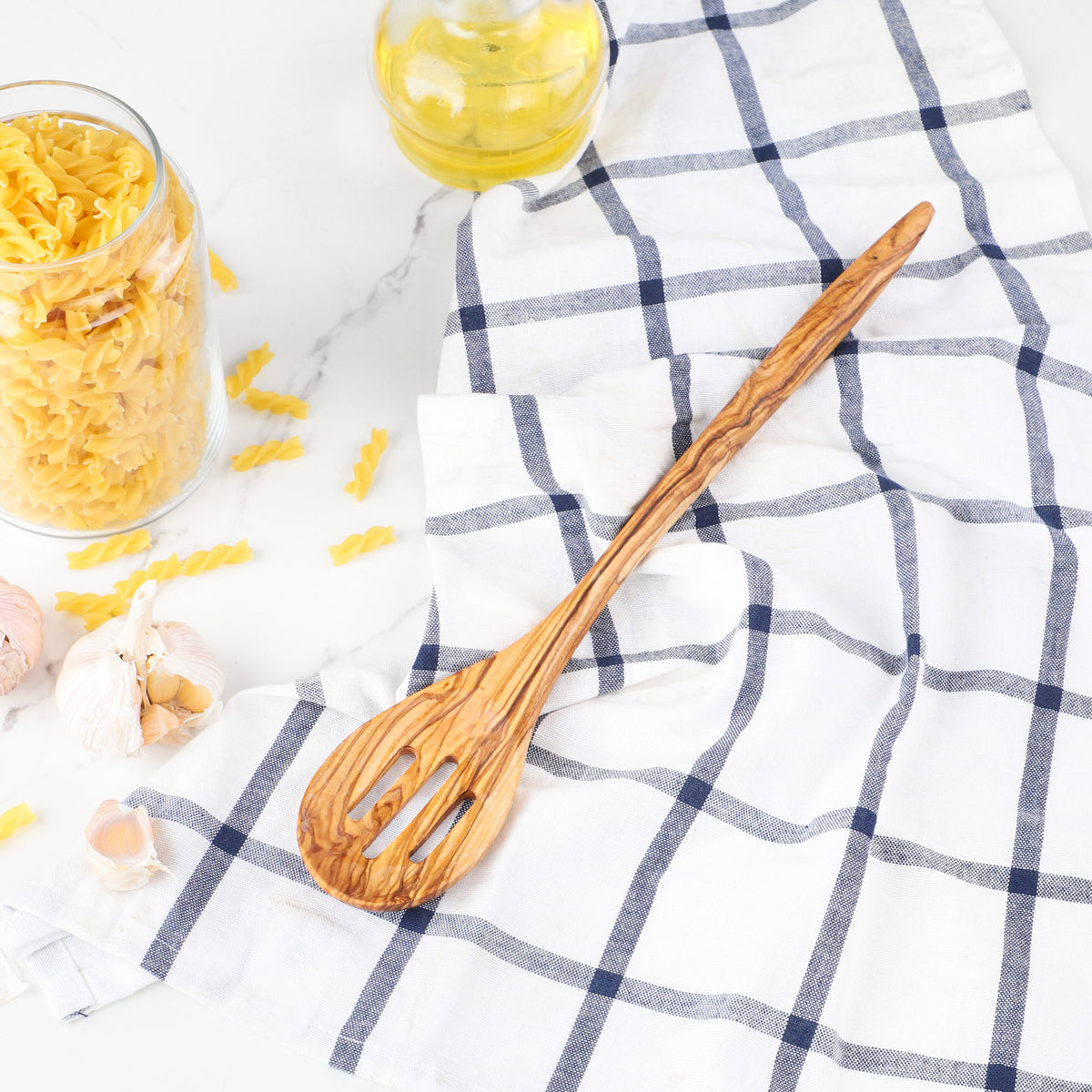 Slotted Spoon Handmade from Olive Wood