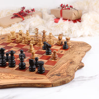 Olive Wood Chess Board - Artisraw  Tunisie