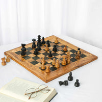 Handmade Tunisian Olive Wood Chess Board | Artisraw