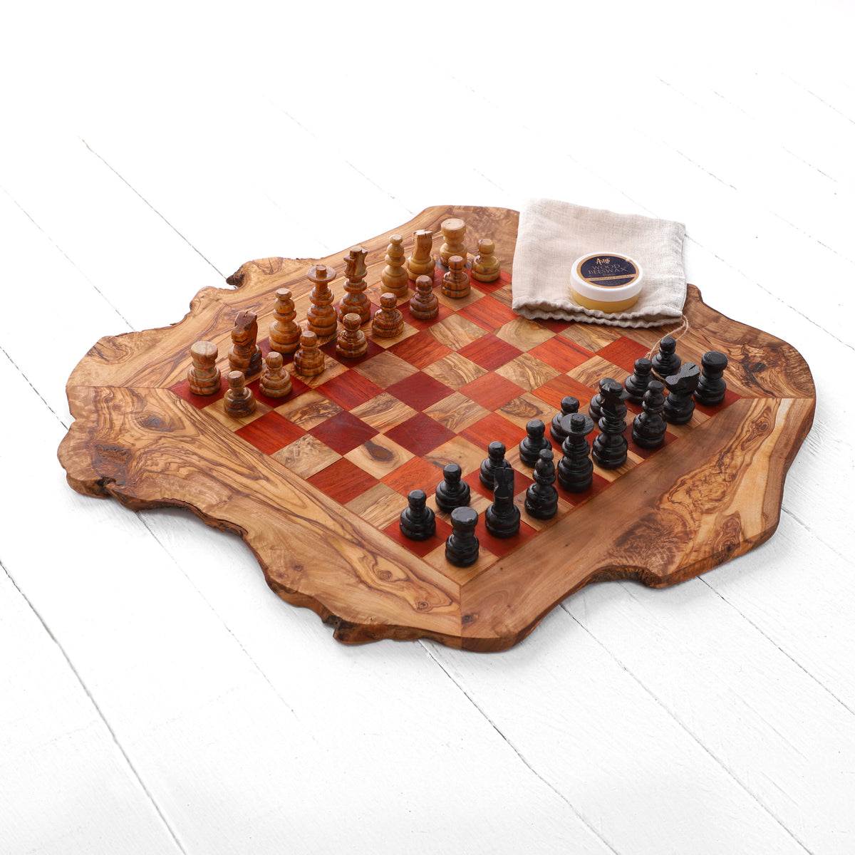 Olive Wood Chess Board - Artisraw  Tunisie