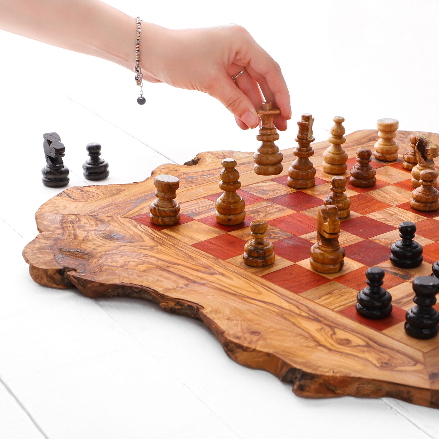 Olive Wood Chess Board - Artisraw  Tunisie