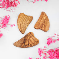 Gua Sha Set of 3 Handmade from Olive Wood Artisraw – Tunisie