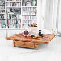 Handmade Chess Board from Tunisian Olive Wood – Artisan Olive Wood Game Board