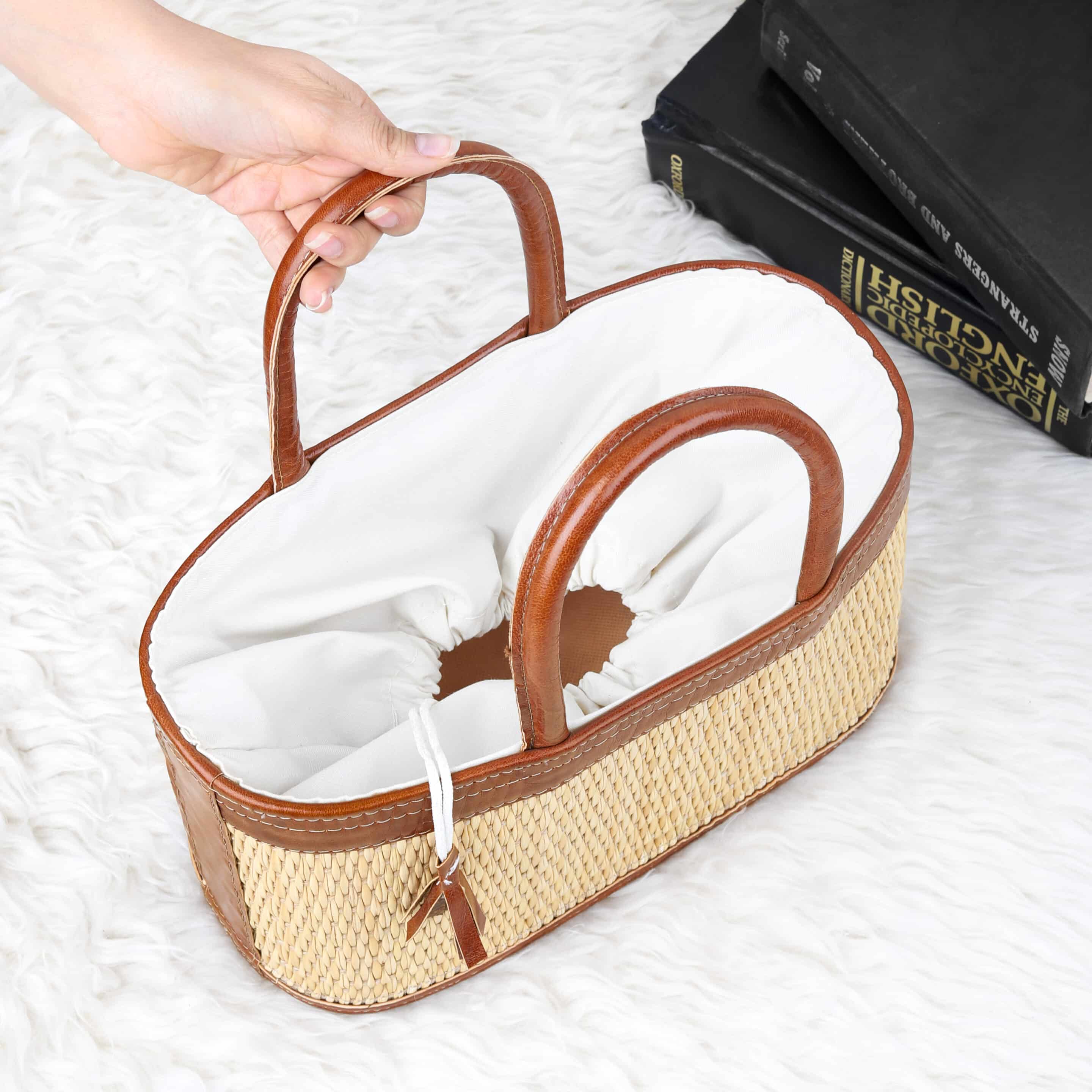 Handmade Top Handle Straw Bag