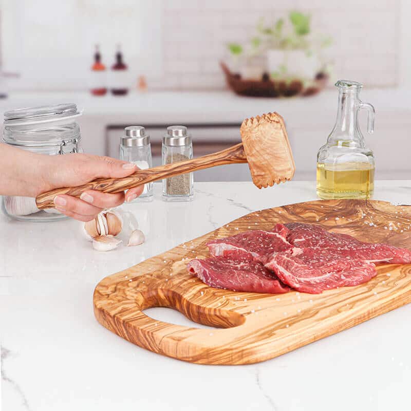 Wooden Mallet. Wood Meat Tenderizer