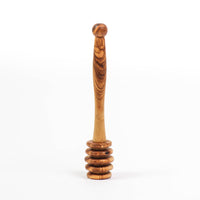 Naturally Made Olive Wood Honey Pot and Honey Dipper Set