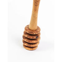 Naturally Made Olive Wood Honey Pot and Honey Dipper Set