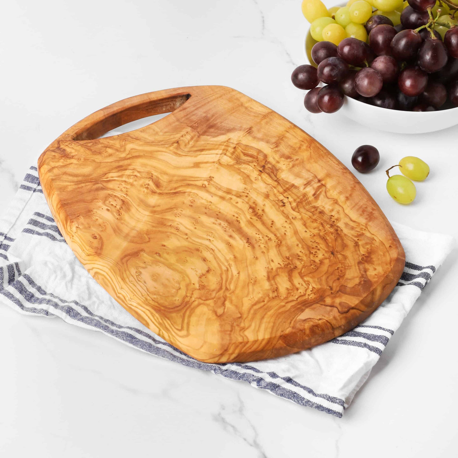 Olive Wood Cutting Board with Handle