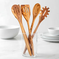Olive Wood Utensil Set – 5-Piece Handmade Cooking & Serving Set