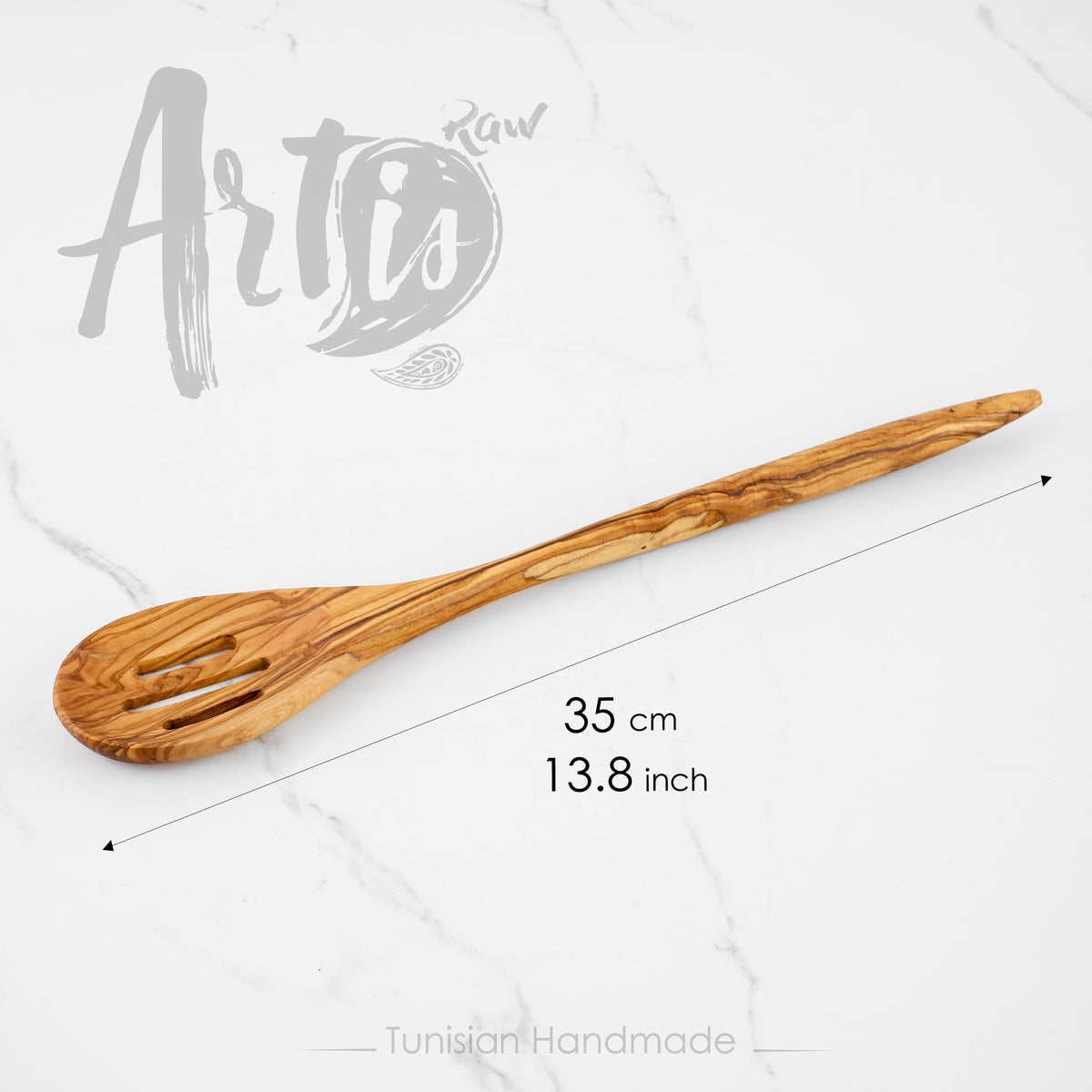 Slotted Spoon Handmade from Olive Wood