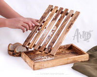 Handmade Wooden Bread Board. Two Levels
