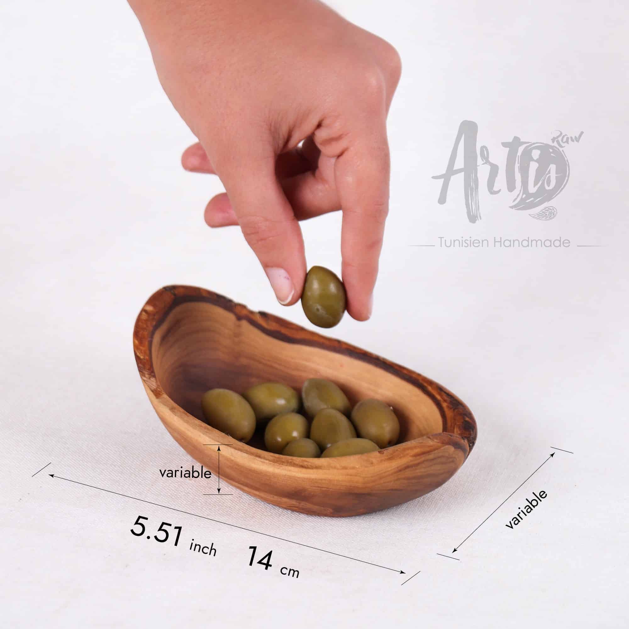 Rustic Wooden Bowl. Olive Wood Handmade