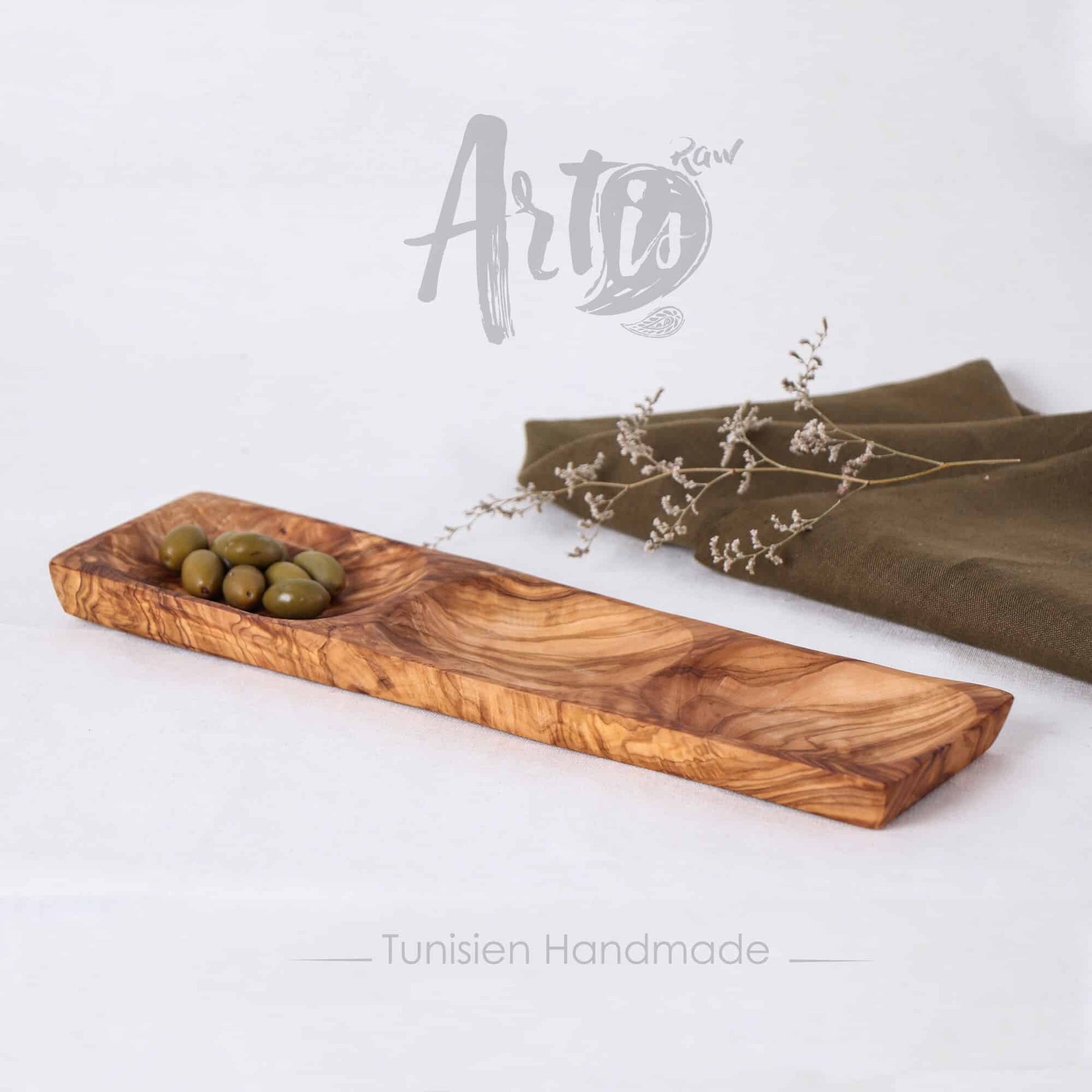 Divided Dish Handmade from Olive Wood