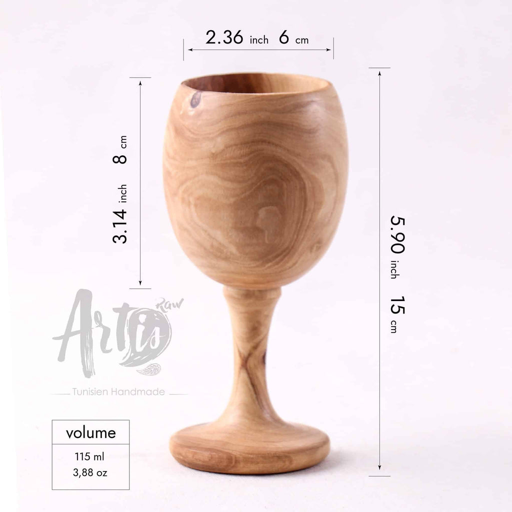 Chalice and Paten Set Handmade from Olive Wood