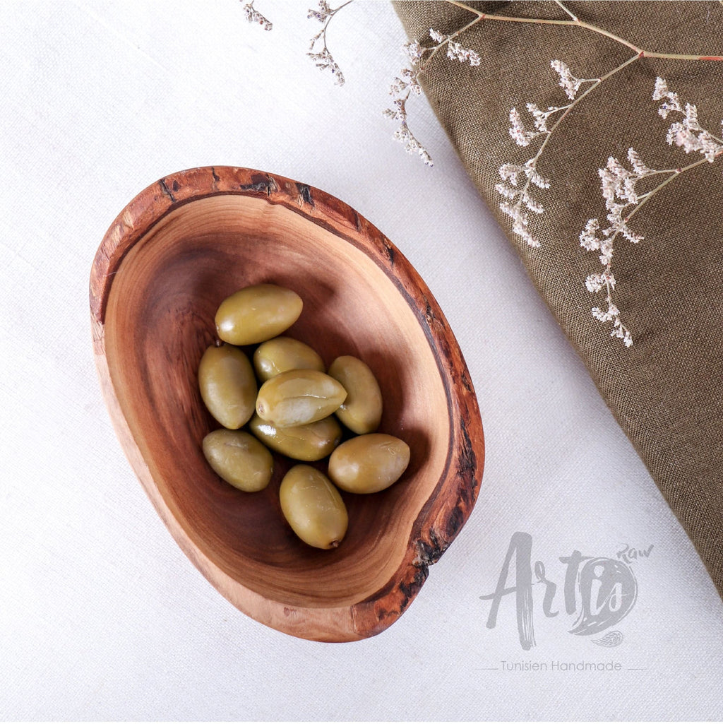 Rustic Wooden Bowl. Olive Wood Handmade