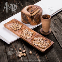 Divided Dish Handmade from Olive Wood