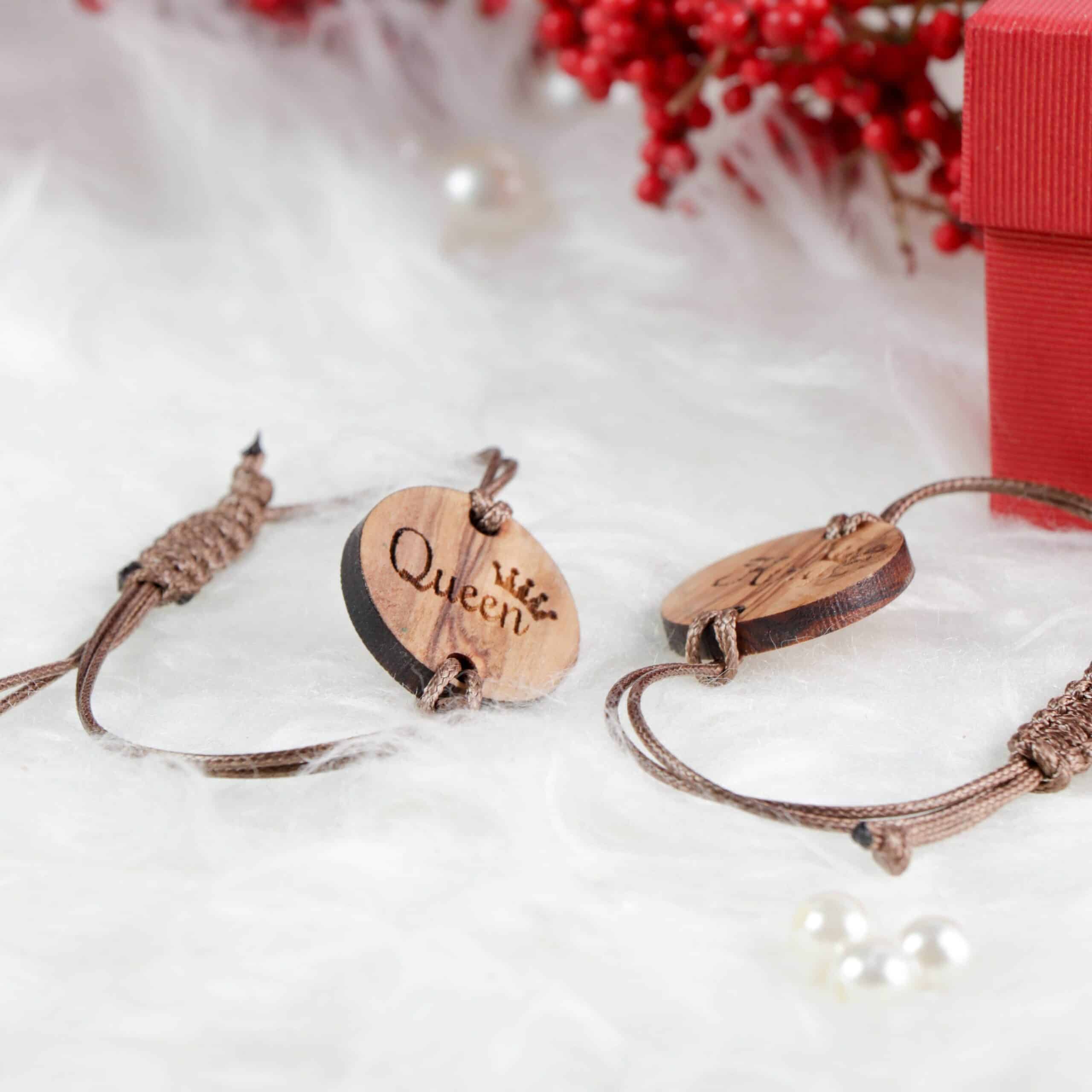 His and Hers Matching Olive Wood Bracelets – Handmade Wooden Couple Jewelry