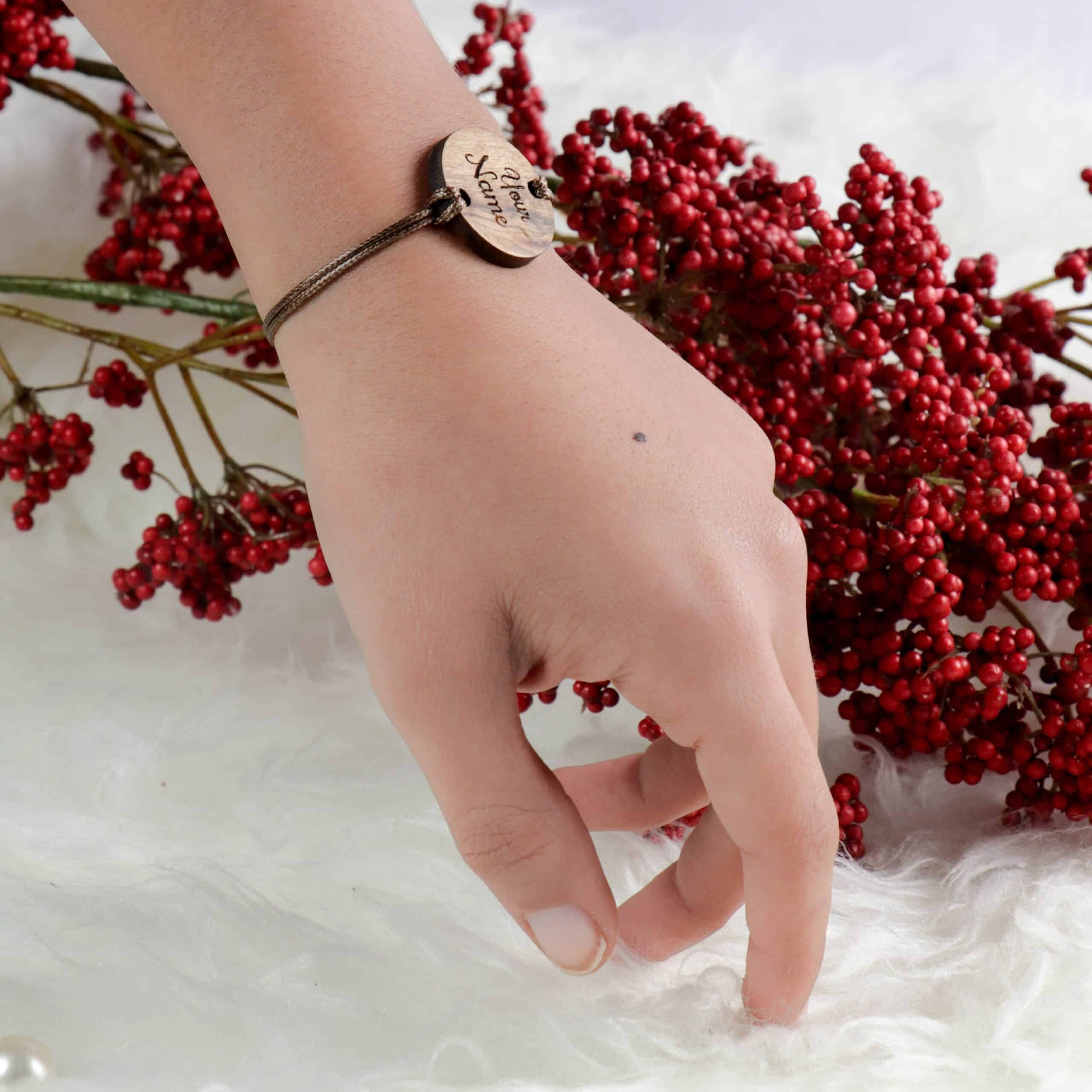 His and Hers Matching Olive Wood Bracelets – Handmade Wooden Couple Jewelry