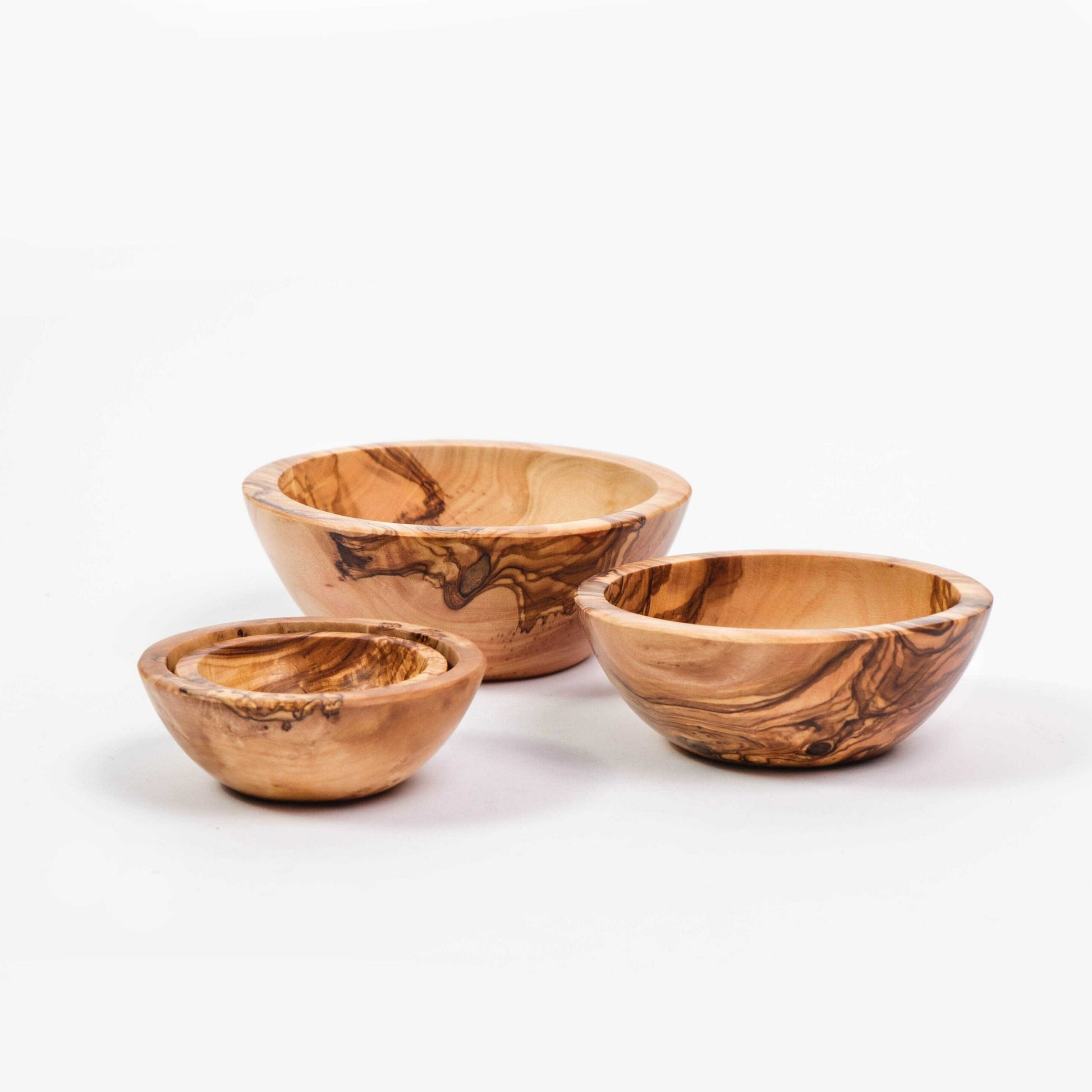 Set of 5 Handmade Wooden Bowls