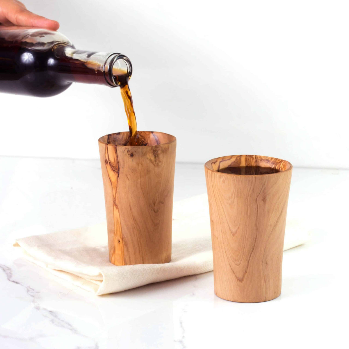 Beautiful Handmade Wooden Cup Set of 2