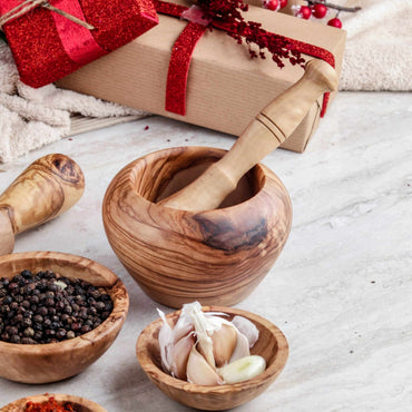 Set of Kitchen Accessories made of Tunisian Olive Wood