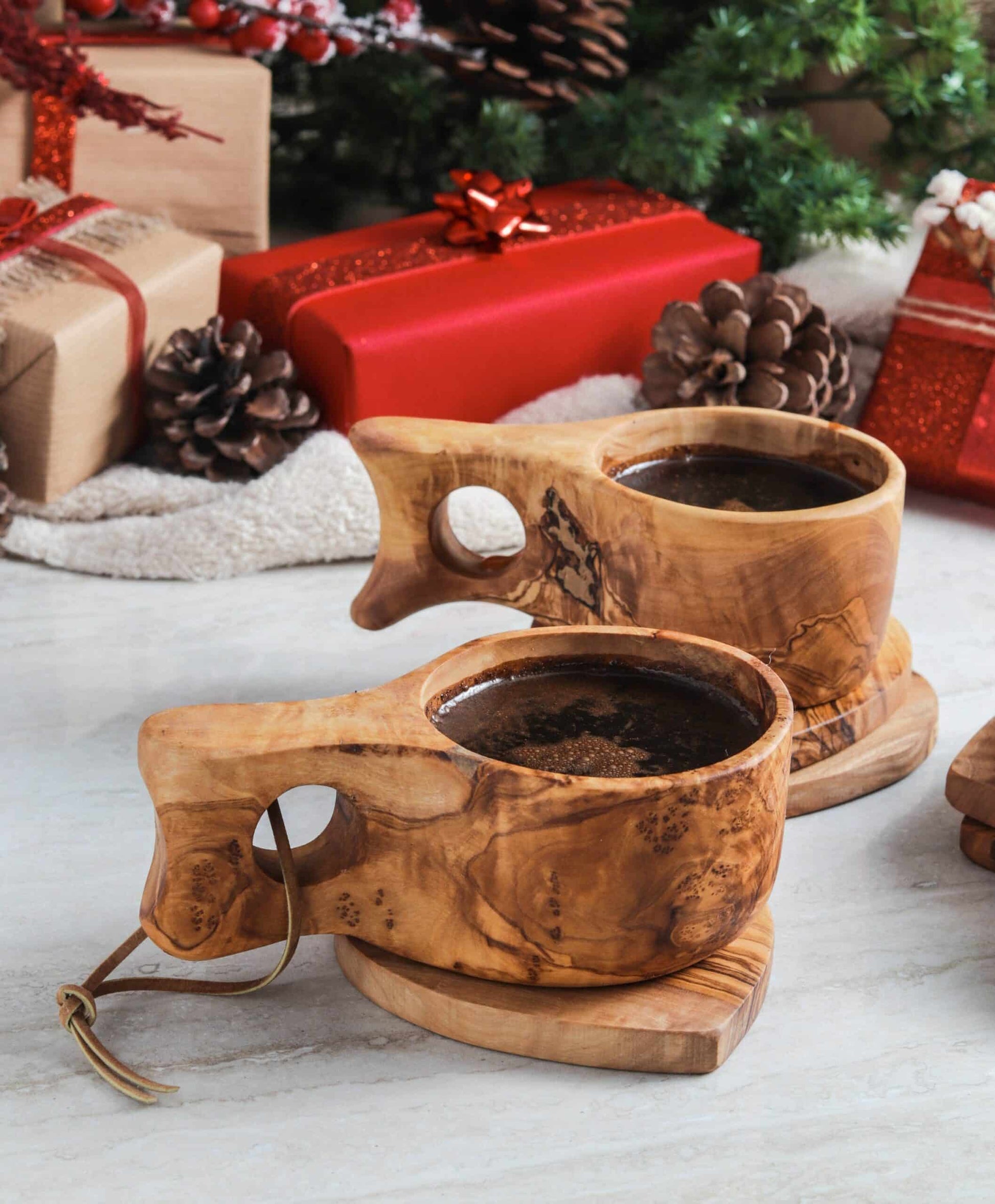 Handmade Wooden Kuksa Cup Set of 2