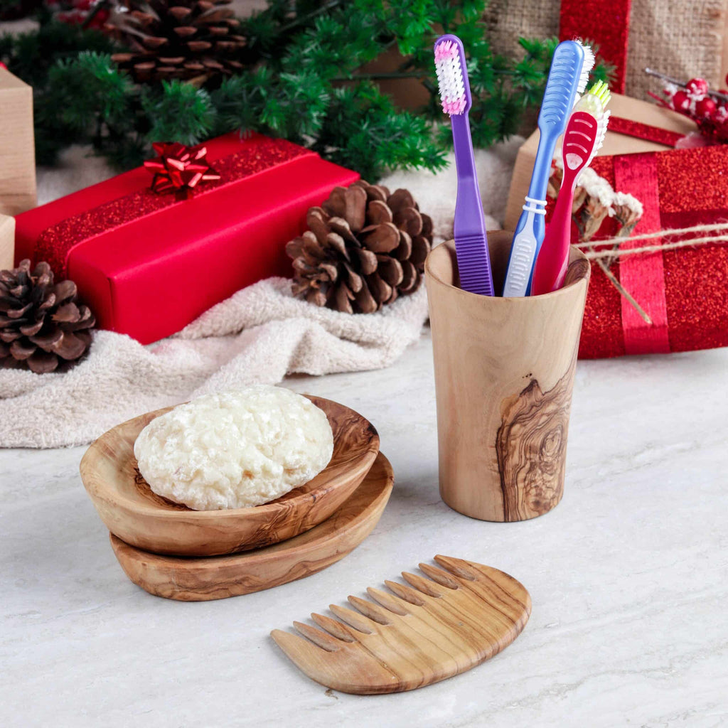 Bathroom Wooden Accessories Set composed