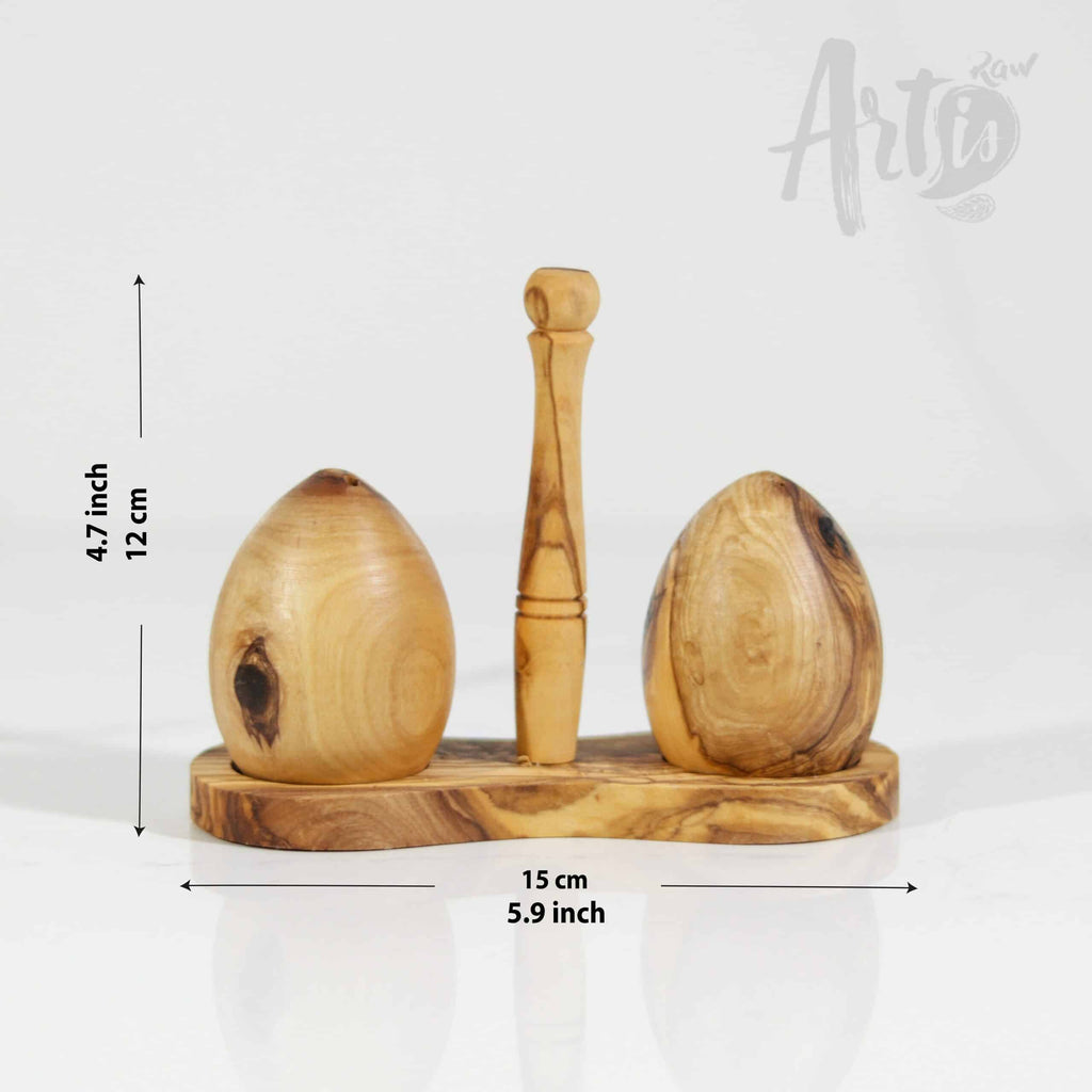 Salt and pepper shakers with Holder
