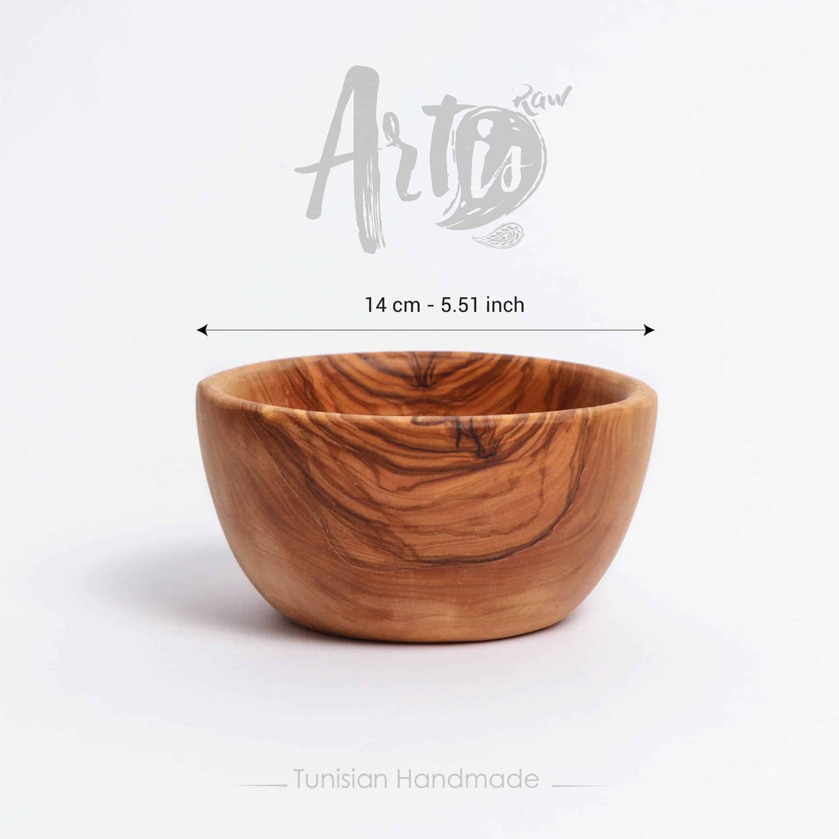 Medium Handmade Olive Wood Bowl – Natural Rustic Serveware