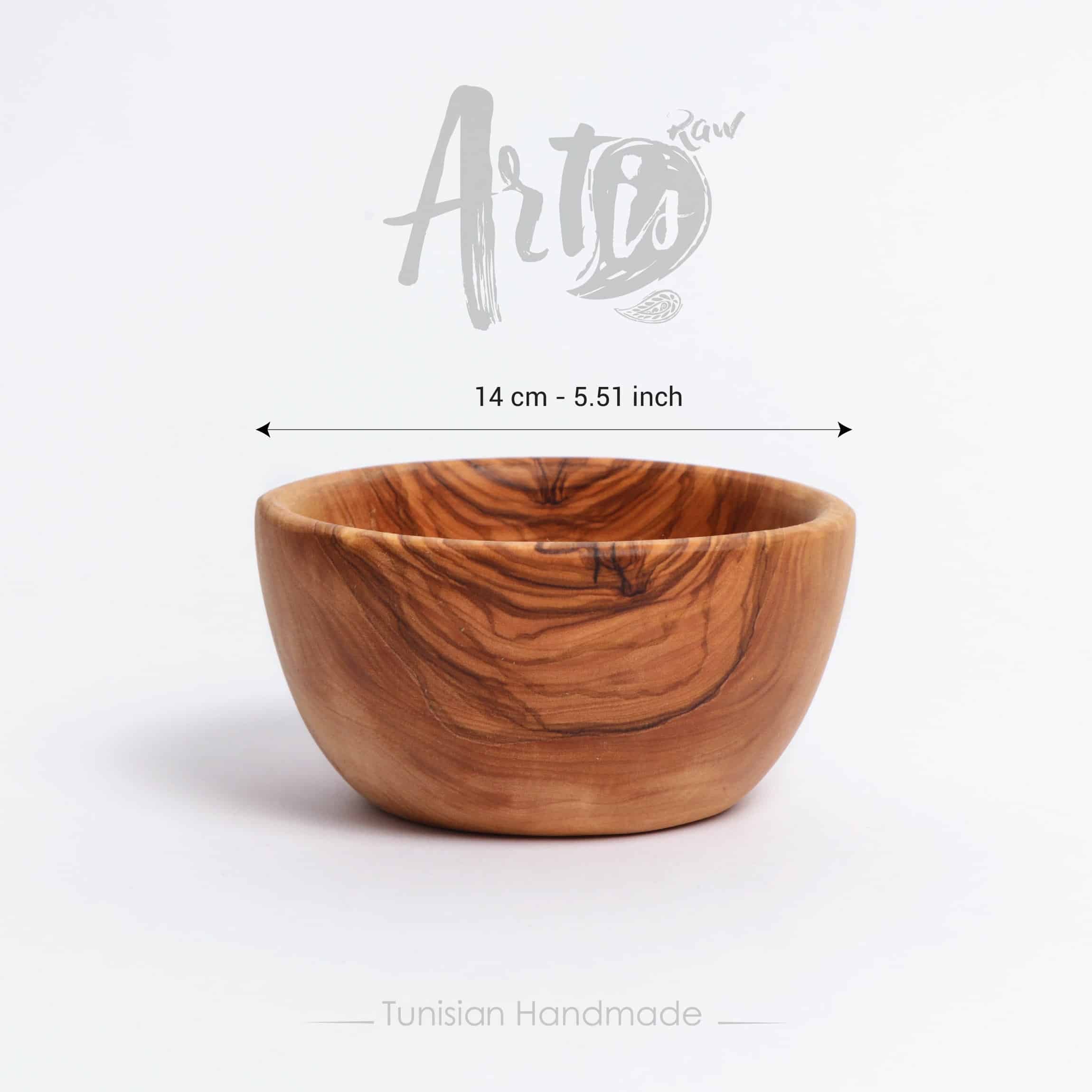 Medium Handmade Olive Wood Bowl – Natural Rustic Serveware