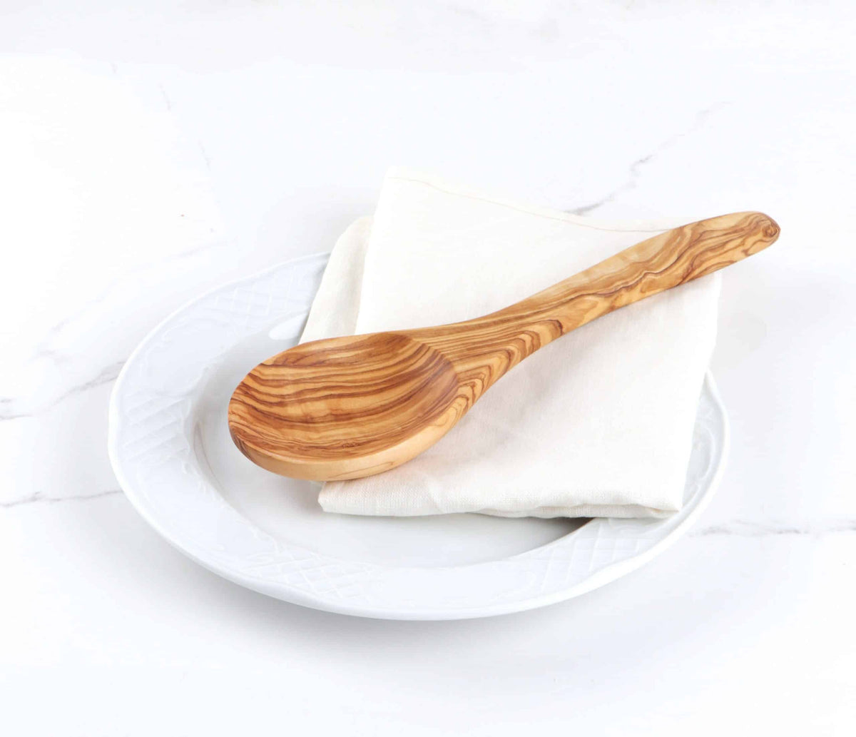 Set of 2 Olive Wood Cooking Spoons