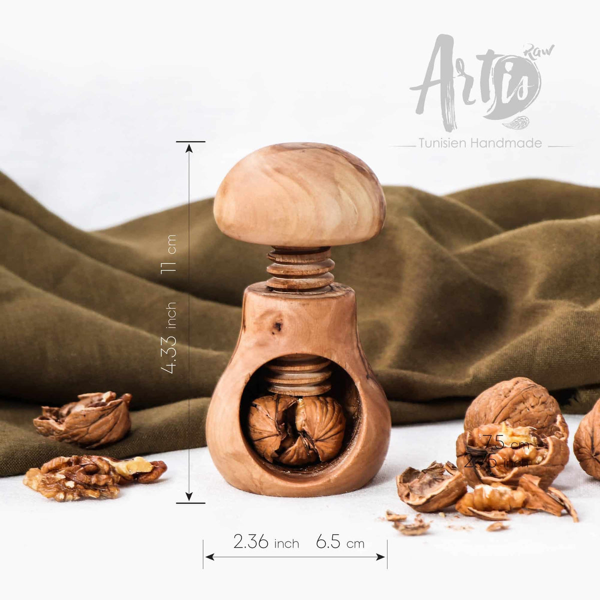 Cracker Nuts Handmade from Olive Wood