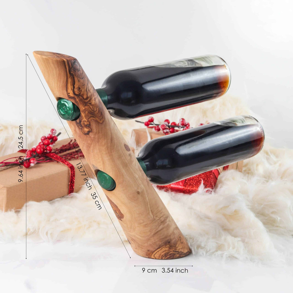 Vintage Wooden Bottle Holder Handmade