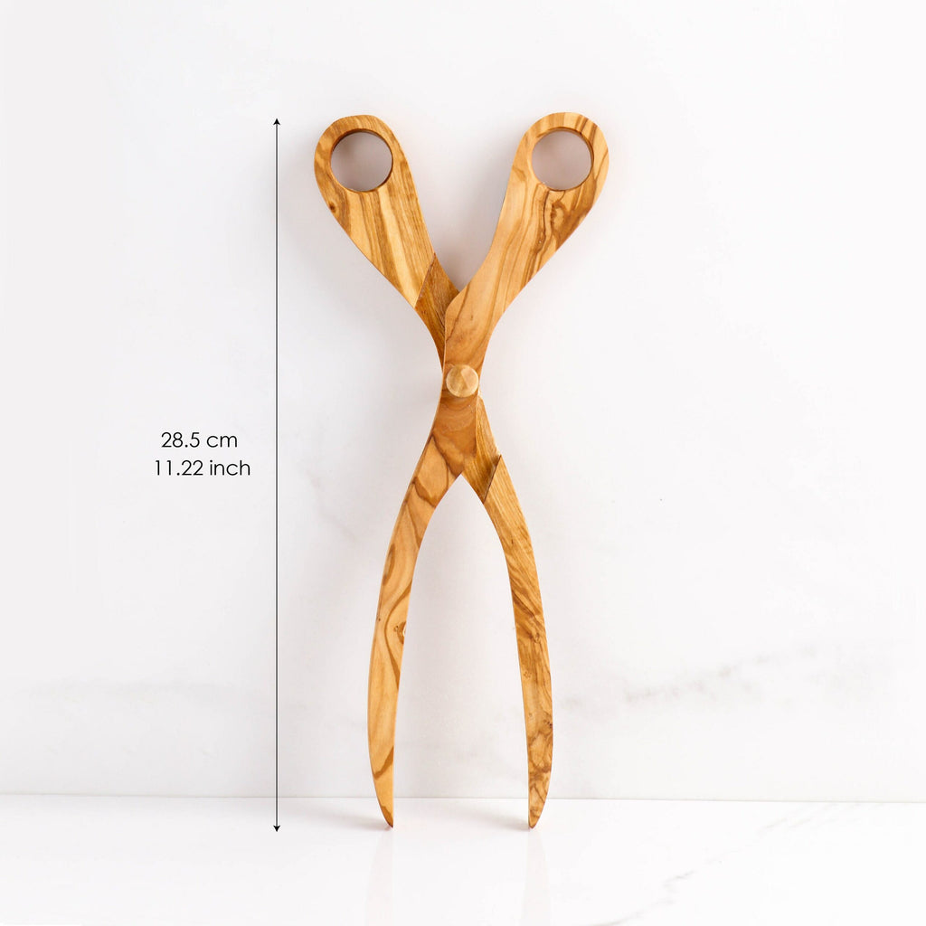 Handmade Olive Wooden Salad Tongs