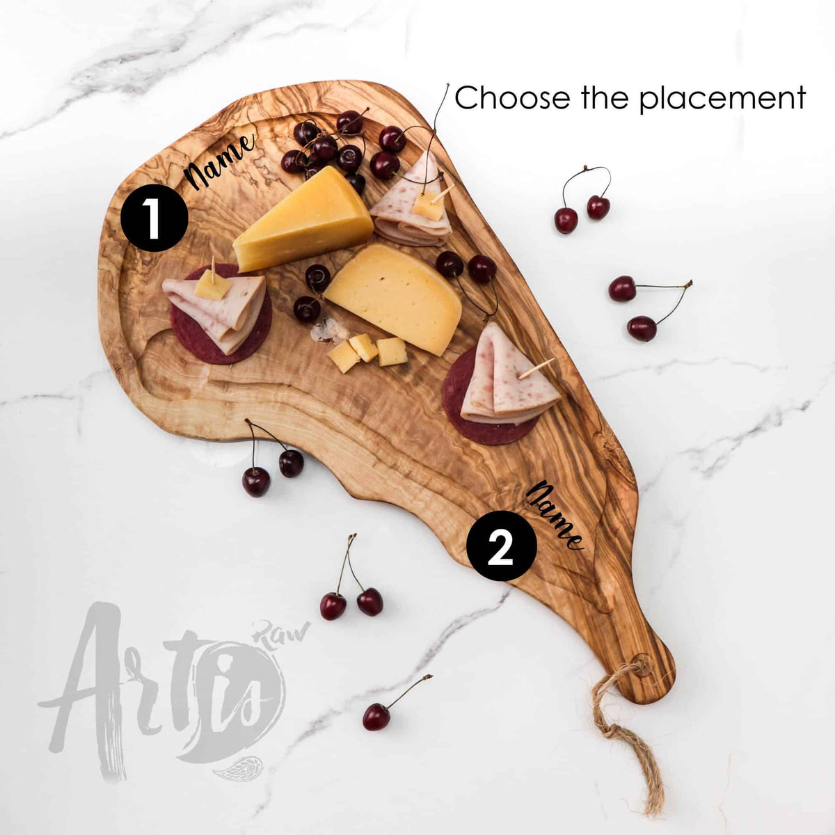 Thick Wood Cutting Board with Handles
