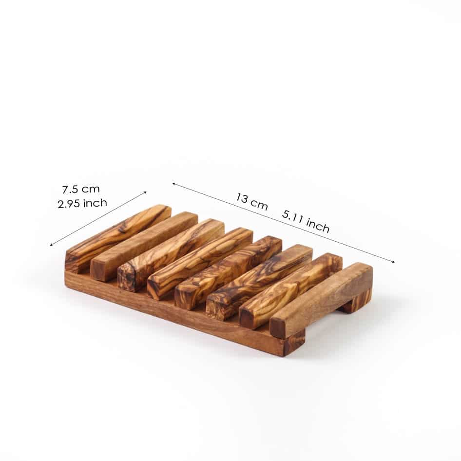 Handmade Wood Soap Dish with Drain